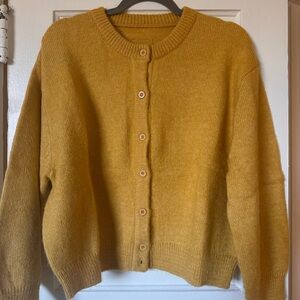 Daily Drills Golden Cardigan Sweater
